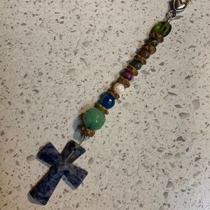 Jasper Cross Keychain